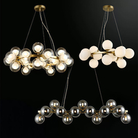 Lampe suspendue en verre boule, style nordique moderne, blanc chaud, pour salle à manger et salon
