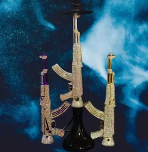 Chichas en Gros Grande Taille 78 CM Forme de Fusil <span class=keywords><strong>AK47</strong></span> Kit de <span class=keywords><strong>Chicha</strong></span> Sheesha de Luxe Grande Taille Rose Vente en Gros - Product Image 4