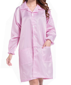 Vêtement de travail antistatique en polyester pour salle blanche, veste de laboratoire, combinaison ESD en <span class=keywords><strong>fibre</strong></span> conductrice - Product Image 5