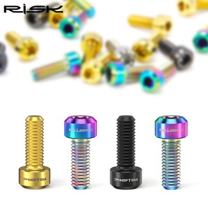RT016 Risk M5 * 14mm titanio bicicleta palanca de cambios perno de fijación bicicleta desviador palanca con tornillos fijos piezas esenciales de bicicleta - Product Image 1