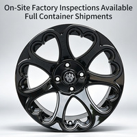 Jantes en alliage en forme de cœur noir brillant de haute qualité FLowtone Factory 15x8 ET0 4x100 CB73.1, jantes de voiture élégantes pour Honda Toyota Mazda