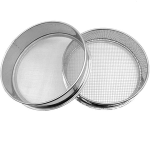 304ステンレス鋼実験室検査ふるい6-200メッシュ薬局方粉末小麦粉ベーキングシーブ平織りサンプルふるい - Product Image 1