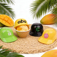 Nouveauté : Bols à dessert en plastique en forme de chapeau – Bols amusants et colorés pour glaces, yaourts, collations – Fournitures pour fêtes d'anniversaire – Style multicolore