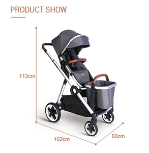 Chine Meilleur Pliable De Luxe Poussette Cochecito Carrinho De Bebe 3 Em <span class=keywords><strong>1</strong></span> Landau Landau Poussettes Poussette 3 Dans <span class=keywords><strong>1</strong></span> Kinderwagen - Product Image 5