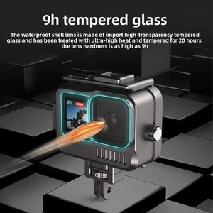 Cadre d'appareil photo Suptig en alliage d'aluminium de haute qualité, étanche et résistant aux chocs, avec interface griffe froide pour <span class=keywords><strong>GoPro9</strong></span>/10/11 - Product Image 6