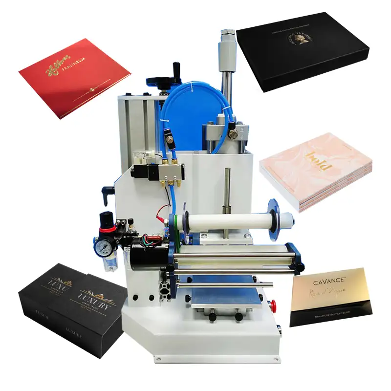 Máquina de estampagem de folha de papel da impressão da folha redonda máquina de estampagem quente para o cartão de madeira do pvc