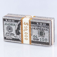 Sacs de soirée classiques style dollar, pochette portefeuille diamantée, pochette en cristal, sac à bandoulière pour billets, sac à main pour billets de banque, sac pour femme pour empiler des billets