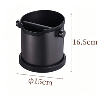 Boîte à café avec barre anti-choc, base en caoutchouc antidérapante, seau intérieur amovible pour café, bar à café, accessoires de bar