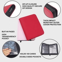 Classeur à cartes personnalisable en PU violet à 4 pochettes pour collection et rangement de cartes