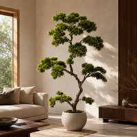 Plantes artificielles YM, cèdres et piniers artificiels, décoration de jardin intérieur/extérieur, aménagement paysager, bonsaï, décoration durable en plastique et bois artificiel