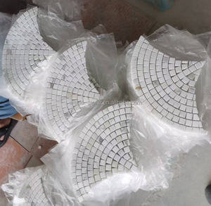 Nouveau Style marbre mosaïque moule en gros mosaïque carreaux de mur poli naturel Calacatta blanc marbre poisson échelle pétoncle ventilateur <span class=keywords><strong>Patte</strong></span> - Product Image 6