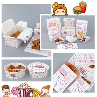 Sac en papier Kraft à emporter, sacs en papier de qualité alimentaire, boîte d'emballage en carton blanc pour poulet frit avec logo, plateau pour hot-dog