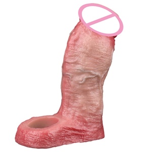 ORALSX Realistic Hollow Penis Sleeve Cock Girth Enlarger Device Stretchable Condom Silicone Sex <b>Toys</b> <b>for</b> Adult <b>Men</b> Play Pleasure - Product Image 4