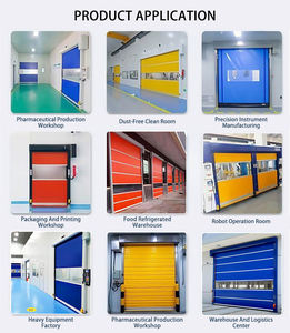 Porte à enroulement rapide automatique à grande vitesse en <span class=keywords><strong>PVC</strong></span> <span class=keywords><strong>avec</strong></span> fenêtre horizontale transparente, porte à enroulement rapide - Product Image 3