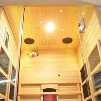 Sauna infrarouge électrique à faible EMF, haut de gamme, pour 1 personne, en bois massif de cèdre rouge, à spectre complet, infrarouge lointain