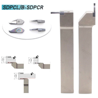 Porte-outil de rainurage à petit diamètre SDPCL/B-SDPCR pour le fraisage de trous profonds et le rainurage de rainures planes, compatible avec les plaquettes DPCL