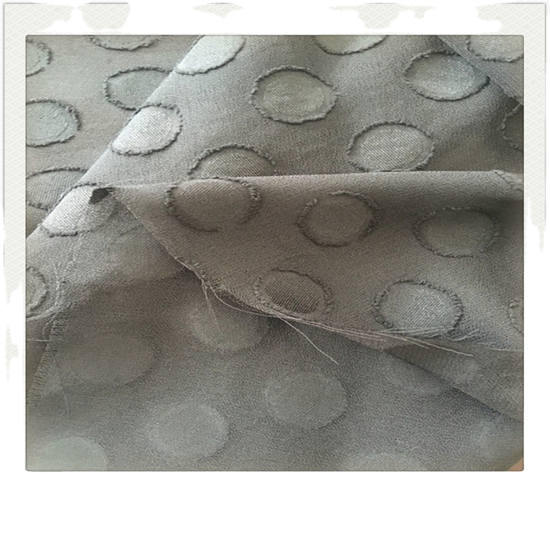 Модная шелковая шифоновая ткань в горошек, жаккардовая ткань в горошек