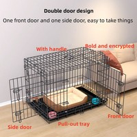 La caisse pour chien Kingtale nouvellement améliorée à porte simple et double comprend un panneau de séparation des pieds de protection du sol anti-fuite