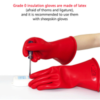 Gants de protection isolés électriques 1000V pour le travail en direct de classe 0