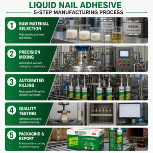 Adhésif liquide professionnel à haute viscosité et séchage rapide pour construction, miroirs, verre et plinthes – Sans clous - Product Image 2