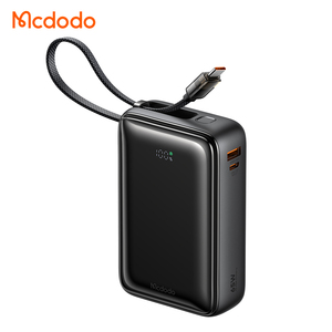 Banque d'alimentation Mcdodo 637 65W 20000mAh avec charge rapide PD, écran numérique et câble USB-C pour iPhone, <span class=keywords><strong>Samsung</strong></span>, ordinateur portable, compatible en avion - Product Image 1