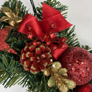 クリスマス用品 室内クリスマスデコレーション オーナメント ボール 松ぼっくり クリスマスリース ドア飾り用 - Product Image 4