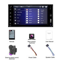 Layar Sentuh Mobil 7 Inci Wireless CarPlay Android Auto, Kamera Mundur, Radio MP5, Video Multimedia, Pemutar Mobil untuk Toyota