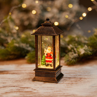 Décoration de Noël, lampe à vent en résine en forme de maison, écologique, pour les fêtes de Noël, ornements, cadeaux