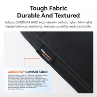 Sac à bandoulière pour ordinateur portable CORDURA en nylon balistique durable, antichoc, souple, portable, double compartiment, professionnel, moderne, simple, 14/16 pouces