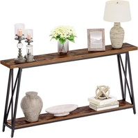 Console d'entrée moderne en bois massif convertible à 5 niveaux, meuble étroit pour la maison