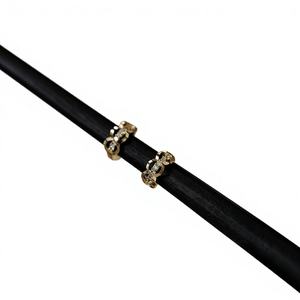 Pendientes GOLDtutu 2021 Kj446, Estilo Francés Retro, Oro 9k, Borde Ondulado, Ligeros, Certificados, Lindos, Mini Perlas Japonesas y Coreanas - Product Image 1