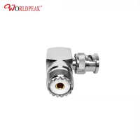 Prise mâle BNC à Angle droit vers prise femelle SO239 UHF connecteur adaptateur Coaxial en forme de L 90 degrés pour CB Ham Radio/antenne/Scanner