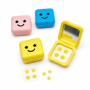 Boîte à miroir portable personnalisable en forme d'étoile, patchs hydrocolloïdes anti-acné à l'acide salicylique et à la formule Centella, imperméables et respirants - Product Image 2