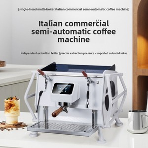 Macchina da Caffè Espresso Professionale Semi-Automatica Bismarck a Doppia Erogazione in Acciaio Inox con Touchscreen LED per Caffetterie - Product Image 4