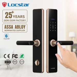 Locstar-Cerradura Inteligente para puerta de cilindro, cerrojo Inteligente Con Wifi, llave de mango, fabricante de fábrica, venta directa