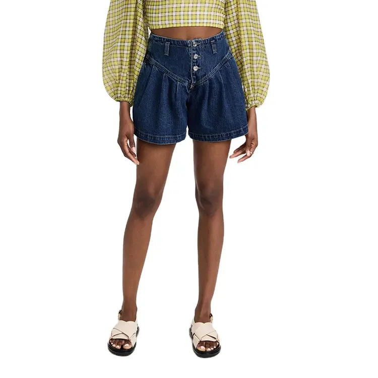 cotton pleated shorts