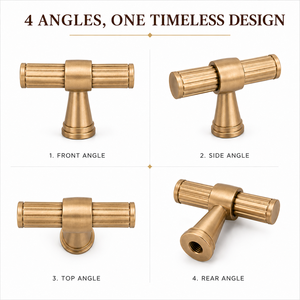 CHARLES T Matte Antique Cabinet Knob Solid Brass Furniture <b>Hardware</b> for Drawer Kitchen Cabinet <b>Wardrobe</b> Cupboard Doors - Product Image 3