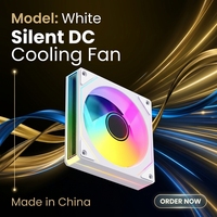 Ventilateur de refroidissement CPU pour PC, 120 mm, 3 pièces, blanc, ARGB PWM 3/4 broches, synchronisation en série, silencieux, haut débit d'air, roulement à billes, ventilateur RGB pour jeux