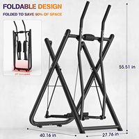 Machine de planeur elliptique en acier entièrement assemblée de 600LBS Air Walk Home Cross-Training Cardio Workout Equipment Entertainment