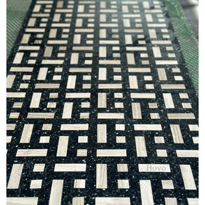 Espaces intérieurs publics des aéroports, centres commerciaux, mosaïques modernes, <span class=keywords><strong>carreaux</strong></span> <span class=keywords><strong>de</strong></span> terrazzo noirs polis - Product Image 5