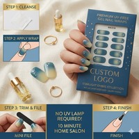 Enveloppes d'ongles en gel français Ombré Starlight en résine premium avec accents étoiles argentées, longue durée, sans UV, pour nail art DIY, marque privée personnalisée