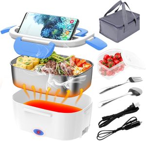 Home and Car Use Safe Stainless Steel Portable Electric <b>Lunch</b> Box Food Warmer / Self Heat Electric LunchBox - Product Image 1