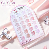 Hanyi 15ml Gel Polish Naturel Vegan Sheer Collection 24 Couleurs Couvrance Modulable pour Chaque Teint Gel Polish Personnalisé OEM