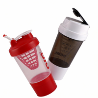 Gobelet à protéines multifonctionnel avec logo personnalisé, double compartiment, durable, portable, bouteille d'escalade pour le sport