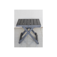 Table d'appoint pliante KAG TAB29 en teck moderne – Légère, durable, portable, mobilier d'extérieur, structure robuste pour les rassemblements