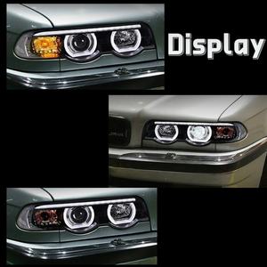 Série <span class=keywords><strong>7</strong></span> <span class=keywords><strong>E38</strong></span> 730i <span class=keywords><strong>740i</strong></span> LED phare modifié DRL 1998-2002 mise à niveau lampe avant clignotant faisceau haut projecteur oeil d'ange pour <span class=keywords><strong>BMW</strong></span> - Product Image 3