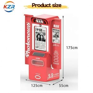 Machine Photobooth Vintage Rétro Style Journal, Mini Kiosque Photo Libre-Service, Impression Instantanée Automatique, Distributeur Automatique de Selfies - Product Image 3