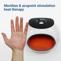Masseur de main portable chauffant avec compresse chaude, ondes d'air, airbag, fonction musicale pour les articulations des doigts, 6 modes réglables