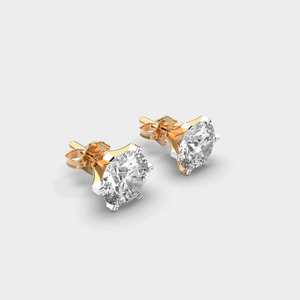 Diamond <b>Stud</b> <b>Earrings</b> Crafted with 925 Sterling <b>Silver</b> Classic Elegant Fine Jewelry for Bridal Party Daily Fashion - Product Image 3