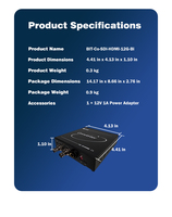 Convertisseur bidirectionnel 12G - SDI HDMI |   12G - SDI Loop-Through, Égalisation de câble, Transmission sur 40m pour Centres de diffusion